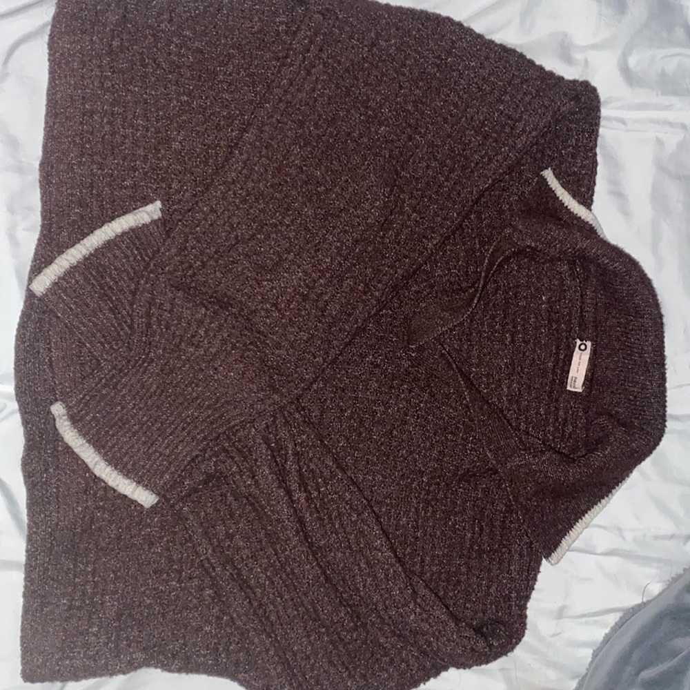 Sweater knit brown and white size large